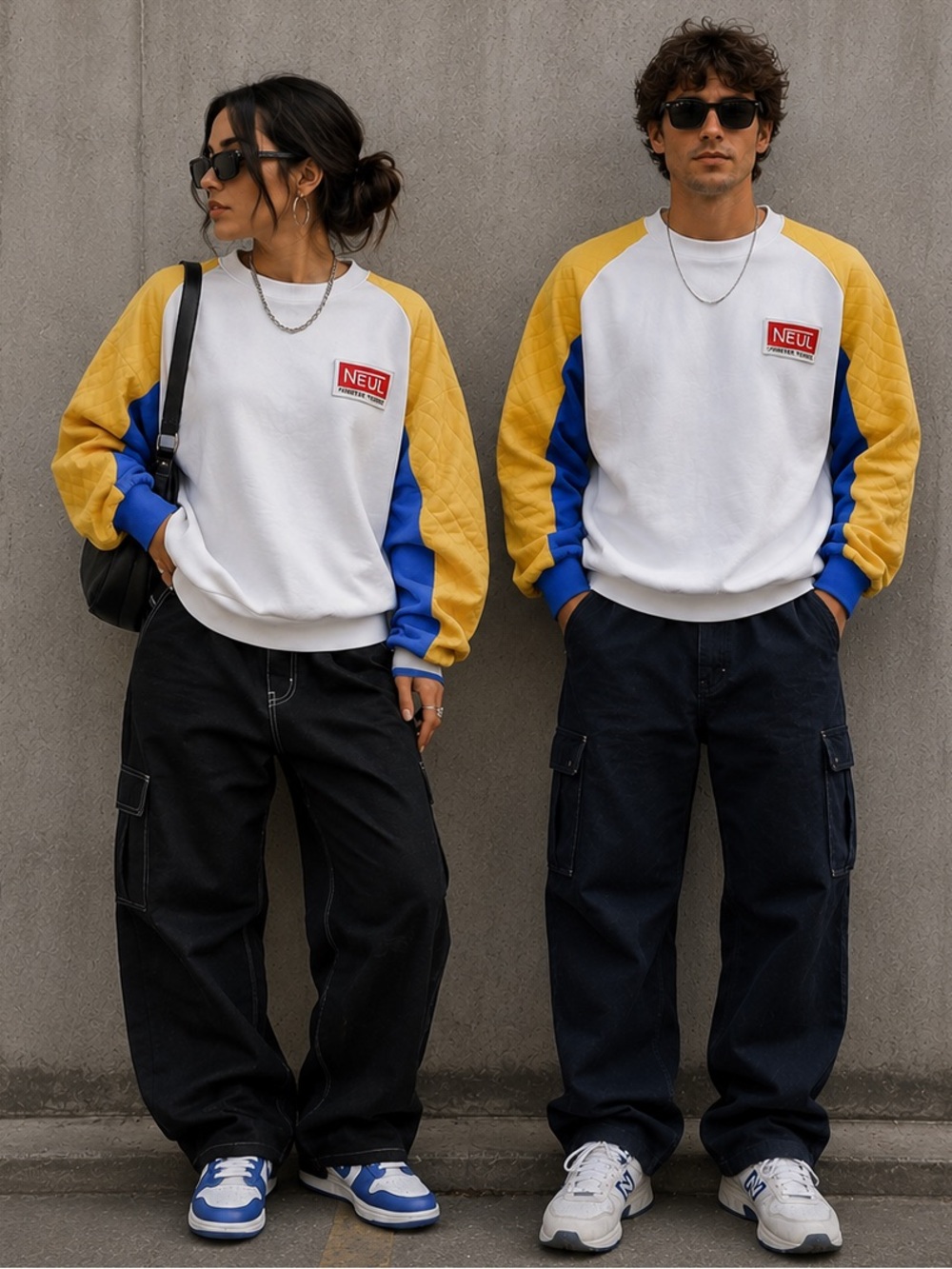 NEUL sweatshirt with quilted sleeves